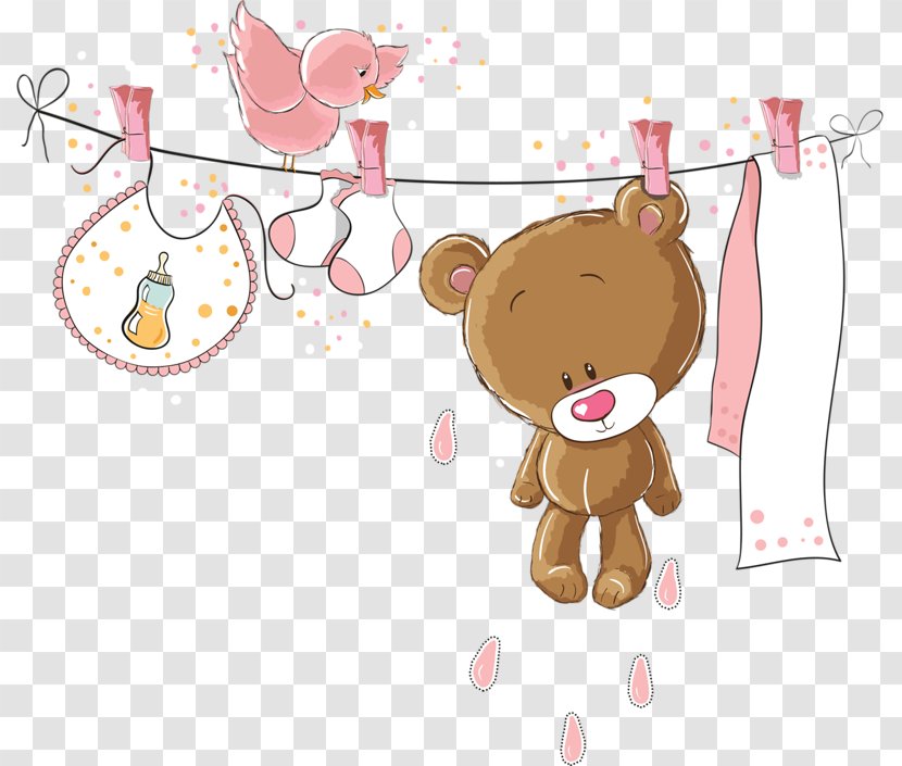 Baby Shower Child Infant Bear Diaper Cake - Flower Transparent PNG