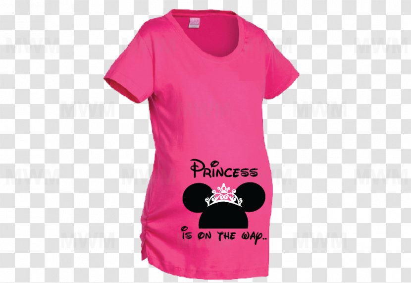T-shirt Mickey Mouse Minnie Clothing - Magenta - Ladies Crown Transparent PNG