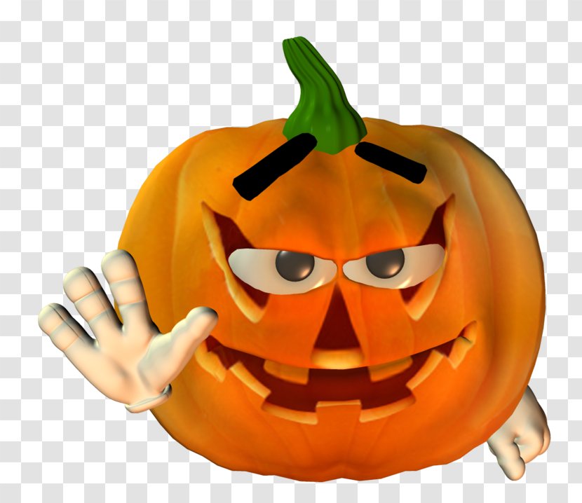 Halloween Pumpkin Cartoon - Cucurbita Maxima - Vegetarian Food Transparent PNG