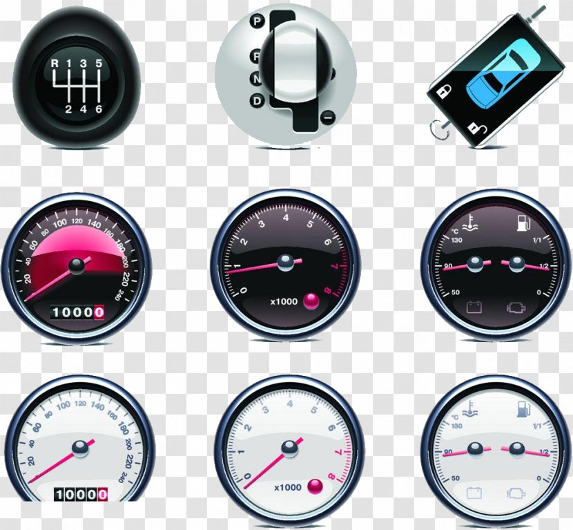 Car Speedometer Clip Art - Motor Vehicle Service - Several Time Speed Table High-definition Deduction Material Transparent PNG