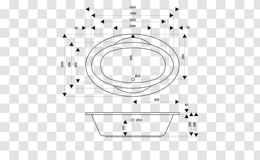 Circle Drawing White Point - Silhouette Transparent PNG