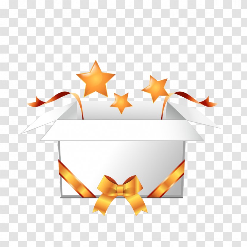 Box Gift Clip Art - Orange - Open The Transparent PNG