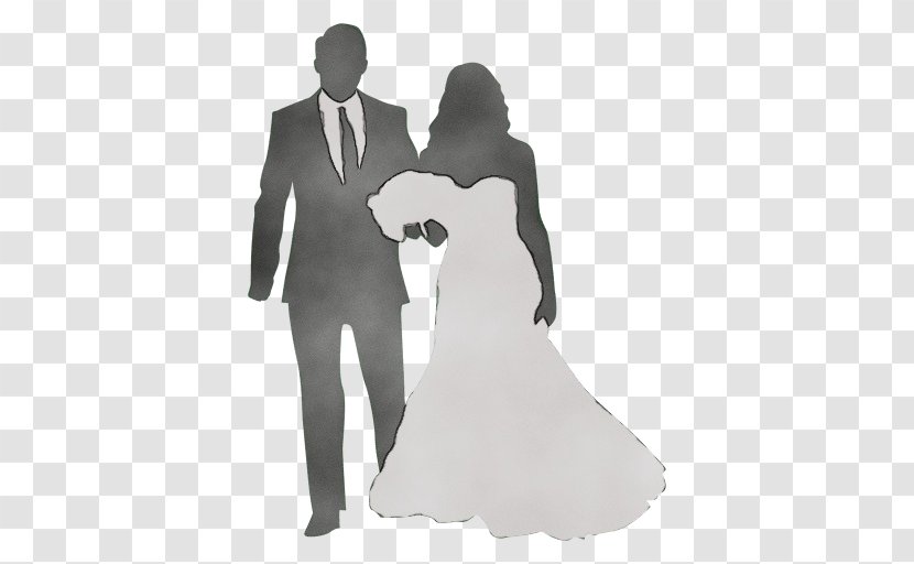 Bride And Groom - Watercolor - Holding Hands Gentleman Transparent PNG