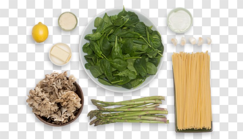 Spinach Pasta Primavera Vegetarian Cuisine Recipe - Dish - Asparagus Transparent PNG