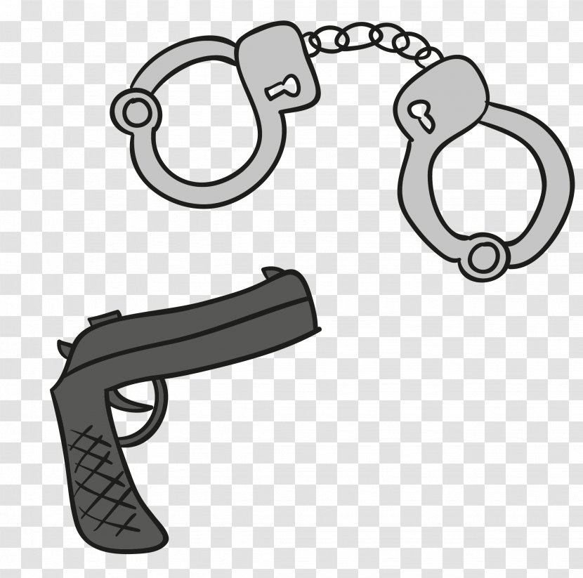Handcuffs - Clip Art - Vector And Gun Transparent PNG
