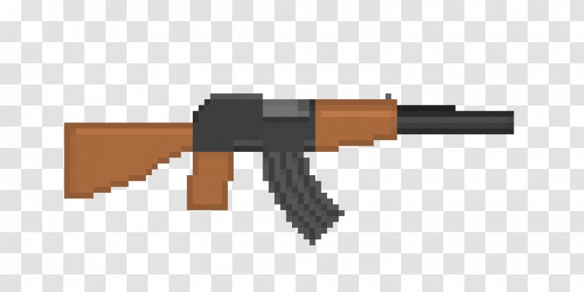 Pixel Art Unturned Trigger Firearm - Watercolor - Weapon Transparent PNG