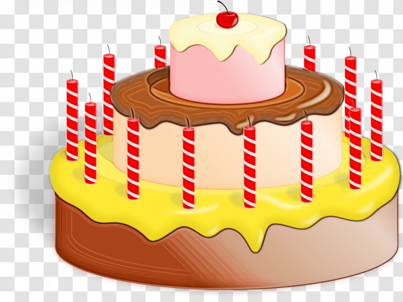 Birthday Cake - Wet Ink - Decorating Torte Transparent PNG