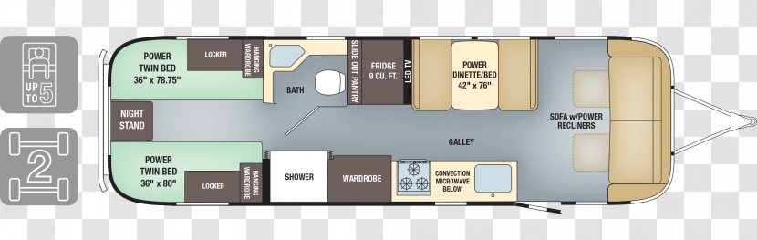 Airstream Caravan Floor Plan Campervans - Trailer - Luxury Bus Transparent PNG