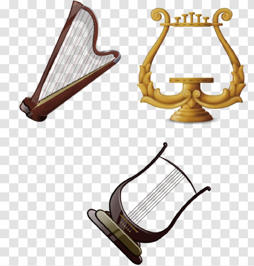 Lyre Musical Instrument ICO Icon - Tree - Harp Transparent PNG