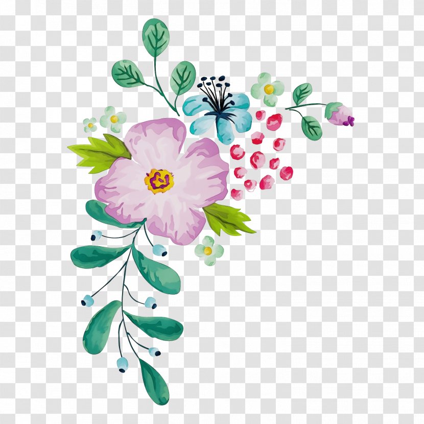 Watercolor Flower Background - Wet Ink - Blossom Anemone Transparent PNG