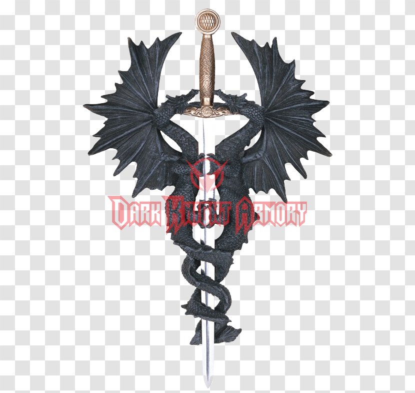 Dragon Staff Of Hermes Medieval Fantasy Knight - Wing Transparent PNG