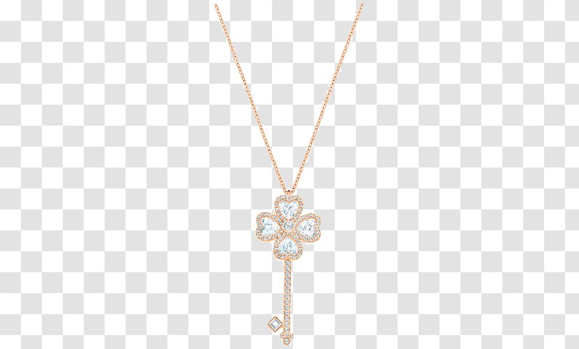 Necklace Pendant Chain Jewellery Pattern - Body Jewelry - Swarovski Gold Transparent PNG