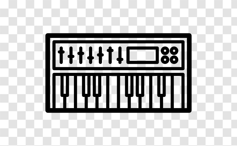 Sound Synthesizers Musical Instruments Electronic Keyboard - Silhouette Transparent PNG