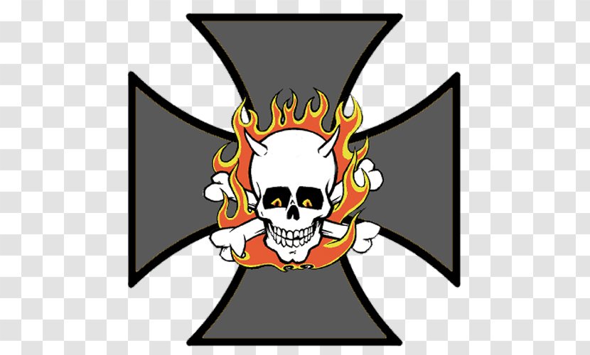 Iron Cross Human Skull Symbolism Second World War Maltese - Fictional Character - Anchor Tattoo Transparent PNG
