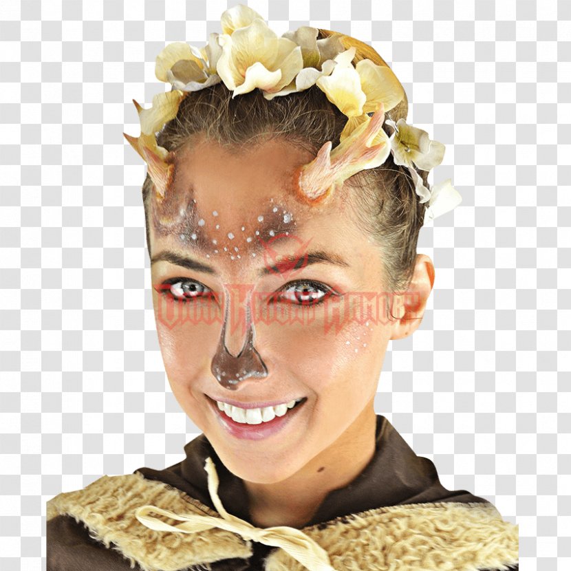 Antler Deer Eyebrow Horn Prosthetic Makeup - Halloween Costume Transparent PNG