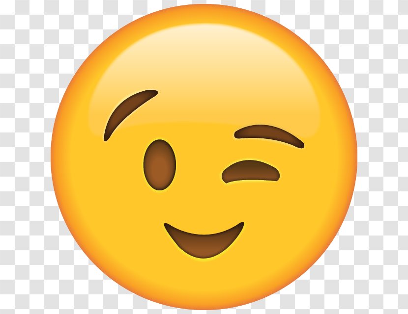 Emoji Wink Emoticon Smiley Sticker - Happiness Transparent PNG