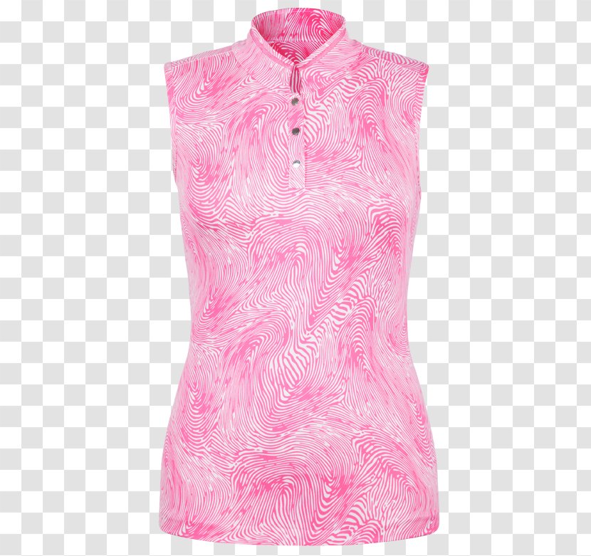 Pink M Sleeve Blouse Dress Neck Transparent PNG