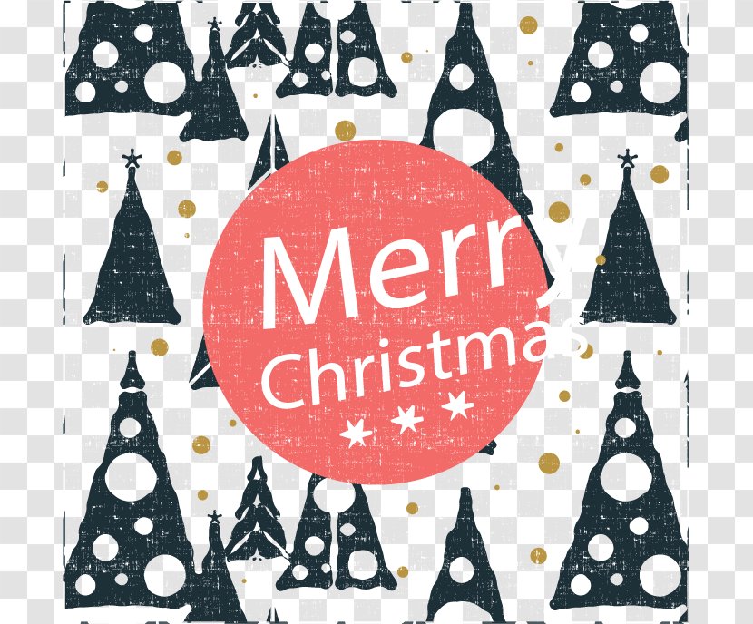 Christmas Tree Card Ornament Greeting - Text - Background Triangle Transparent PNG