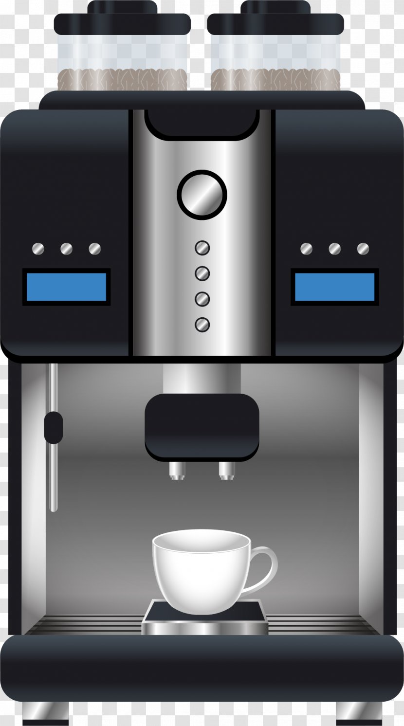 Coffeemaker Cafe - Vector Hand-painted Coffee Machine Transparent PNG