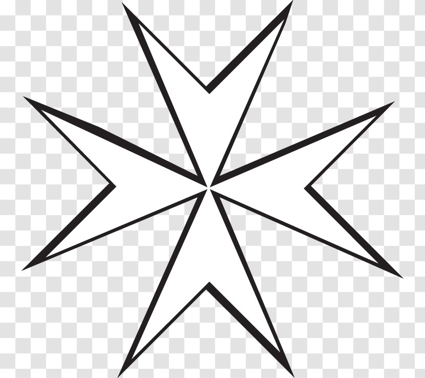 Maltese Cross Malta Symbol Creu Grega - Black And White - Creative Work Summary Transparent PNG