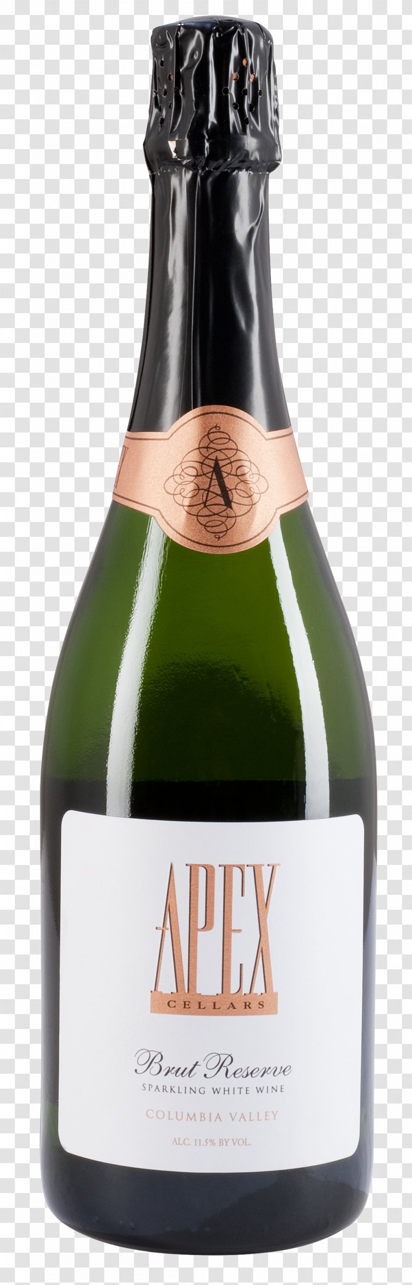 Champagne Dessert Wine Glass Bottle Liqueur Columbia Valley AVA - Ava Transparent PNG