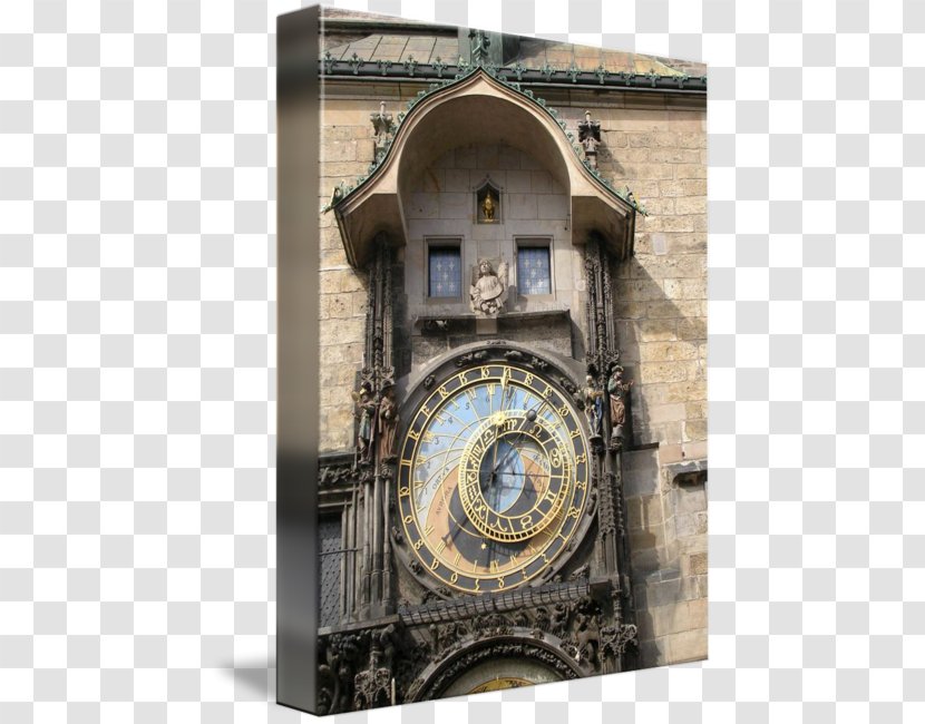Prague Astronomical Clock Tower Middle Ages Gallery Wrap - Clocks Transparent PNG