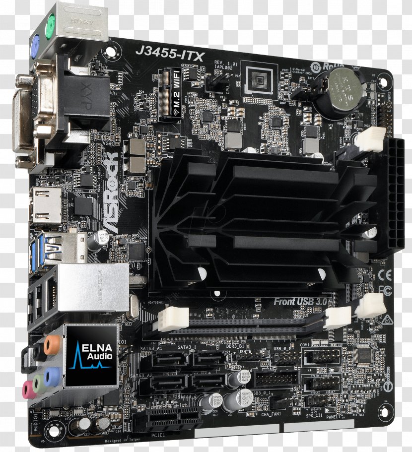 Intel Mini-ITX ASRock J3455-ITX Motherboard - Cpu - Miniitx Transparent PNG