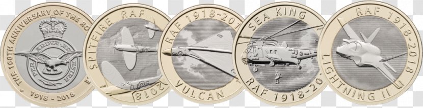 Royal Mint Two Pounds Air Force Supermarine Spitfire Coin - Liv Morgan Transparent PNG