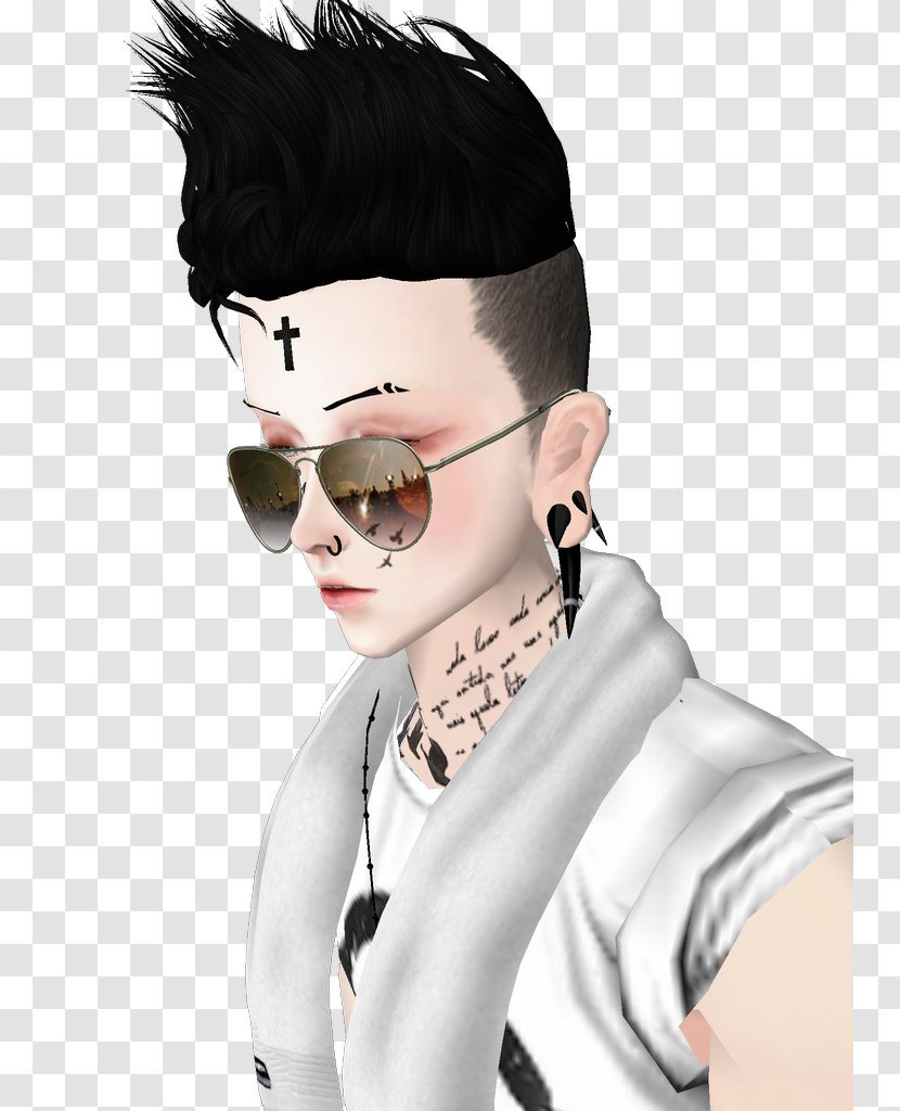 Sunglasses Goggles Hairstyle - Glasses Transparent PNG