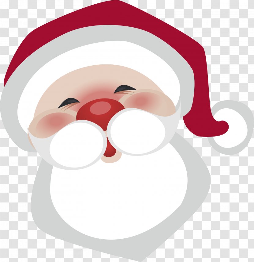 Santa Claus Christmas Beard - Gratis - White Grandpa Transparent PNG