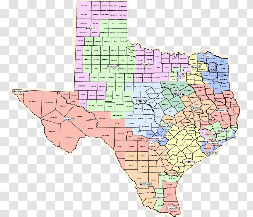 Texas Congressional District Electoral Map Court - Supreme Transparent PNG