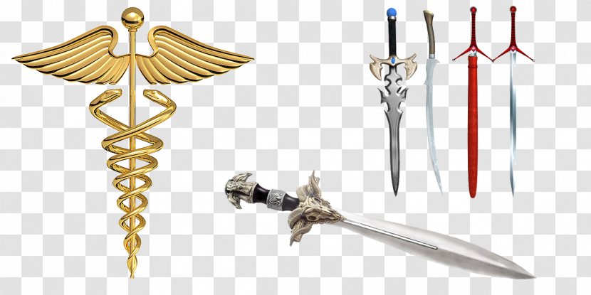 Staff Of Hermes Caduceus As A Symbol Medicine Stock Photography - Creative Costume Swords Transparent PNG