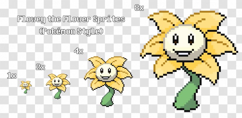 Pokémon Yellow Flowey Sprite Drawing - Flower Transparent PNG