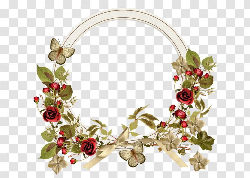 Wreath Garden Roses Scrapbooking Floral Design Flower - Holiday Transparent PNG