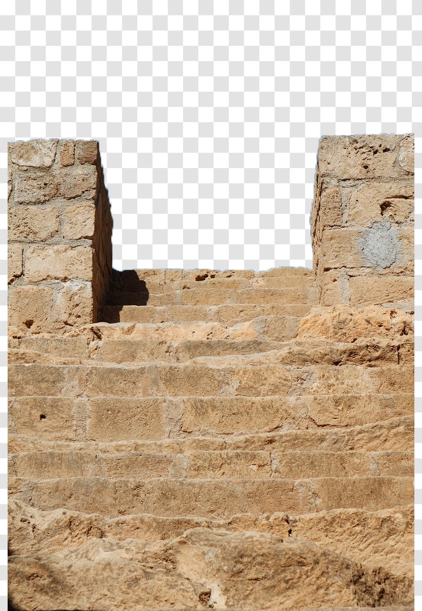 Stairs Stone Illustration - Wall - Building Steps Transparent PNG