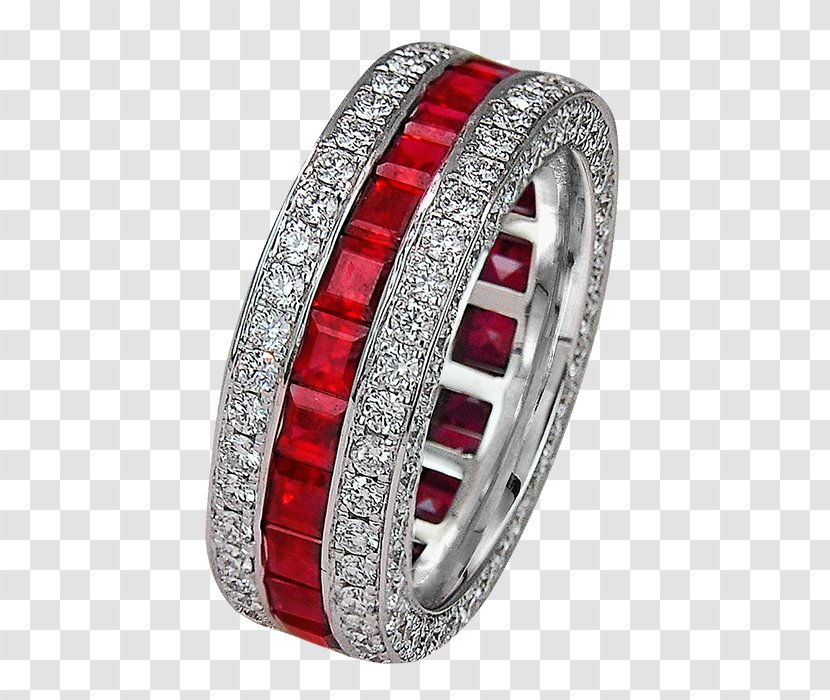 Ruby Wedding Ring Engagement - Diamond Transparent PNG