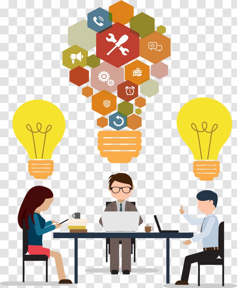 Meeting Office - Public Relations - Puzzle Bulb Business Transparent PNG
