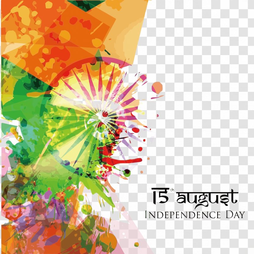 Indian Independence Day August 15 Flag Of India - Flower - Vector Mapping Transparent PNG