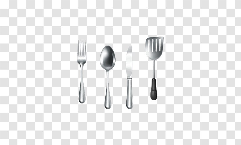 Knife Fork Kitchen Icon - Black And White - Tools Transparent PNG