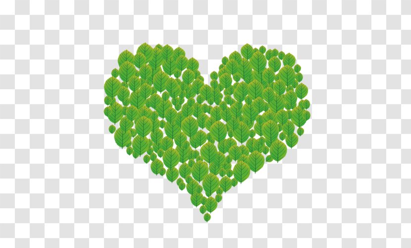 Green Download Heart Transparent PNG