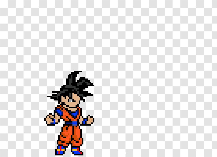 Goku Vegeta Pixel Art Super Saiyan - Black Sprite Transparent PNG