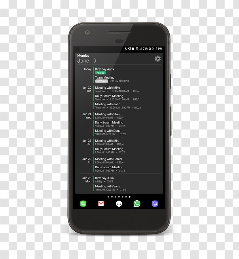 Smartphone Feature Phone Calendar Widget Android Transparent PNG