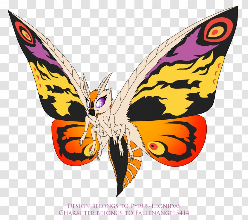 Mothra Gomora Monarch Butterfly Godzilla Junior - Art Transparent PNG
