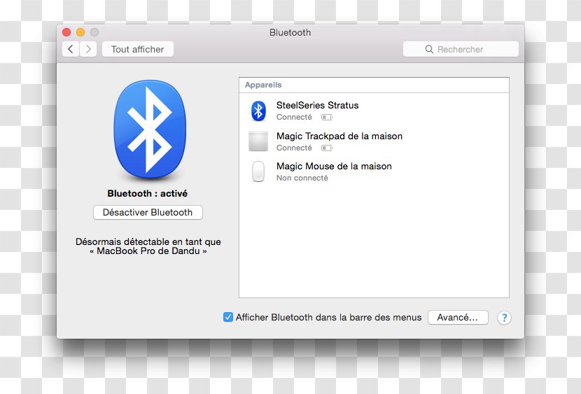 Computer Program MacOS OS X Yosemite Software - Bluetooth - Apple Transparent PNG