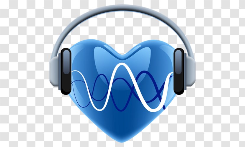 Internet Radio Download Android V - Heart - Blue Headset Icon Transparent PNG