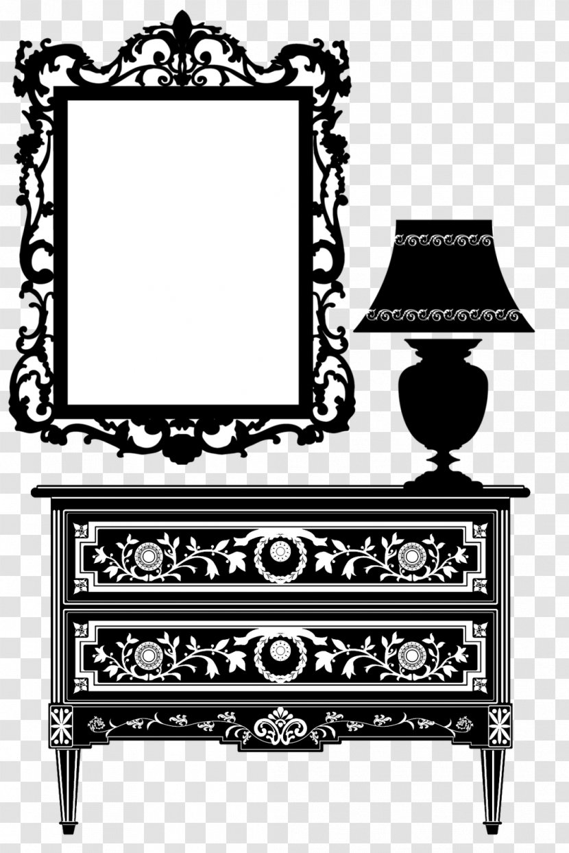 Mirror Silhouette Royalty-free Clip Art - Drawing - Furniture Transparent PNG