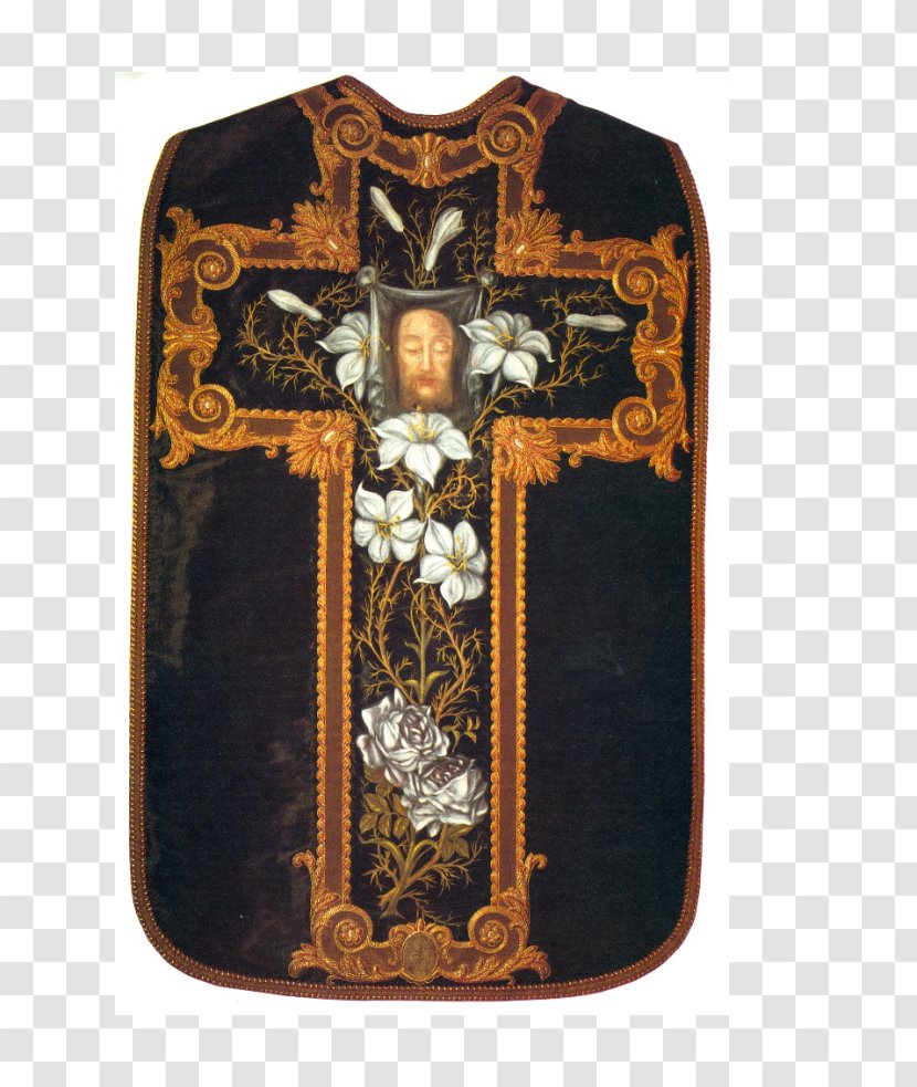 Crucifix Saint Chasuble Vestment Holy Face Of Jesus Artifact
