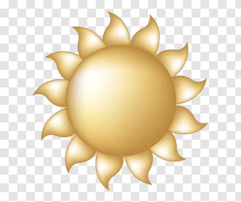 Metal - Vector Metallic Luster Golden Sun Transparent PNG