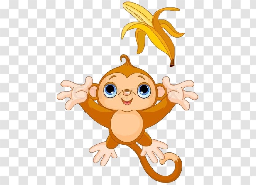 Banana Royalty-free Monkey Clip Art - Cartoon Transparent PNG