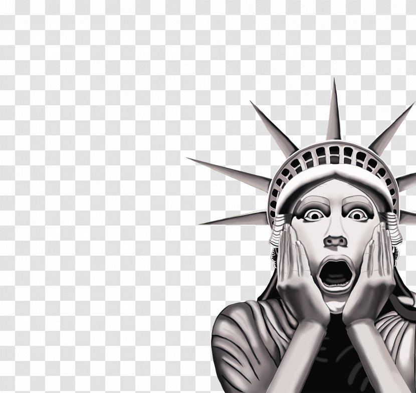 Statue Of Liberty Cartoon - Only The Goddess Surprised Transparent PNG